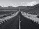 grayscale photo of road