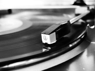 vinyl record on vinyl player
