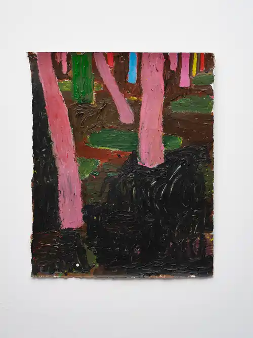 Šuma, akril na papiru, 35 x 28.5 cm, 2024. - foto Damir Žižić.